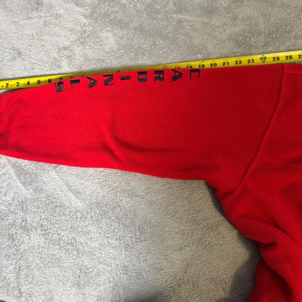Starter Louisville Cardinals Fleece Pullover Mens XL Red Quarter Zip Mock Neck‎